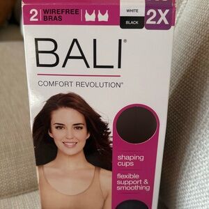Bali Comfort Revolution 2X Black Wirefree Bra Black new in box White one FREE.